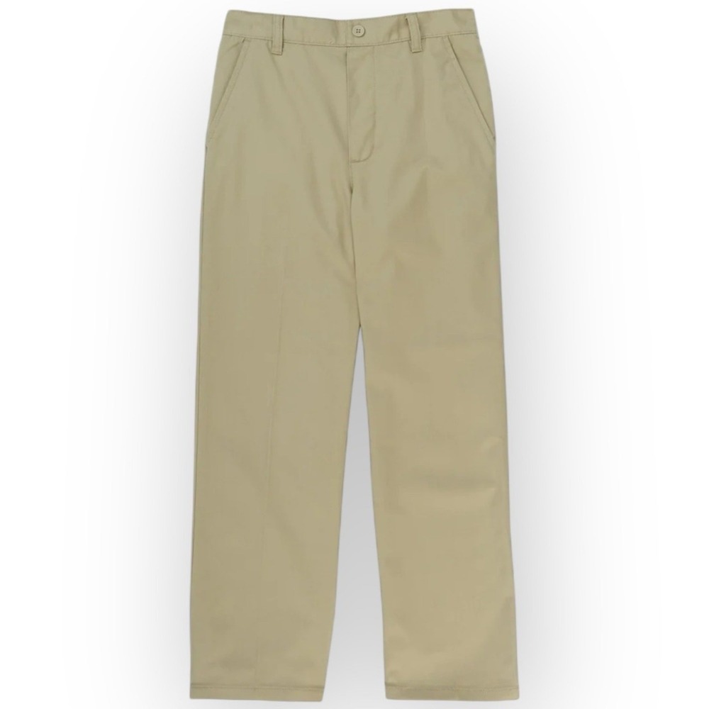 NWT French Toast Boys School Uniform Pull-On Relaxed Fit Size 16 Husky - Khaki
